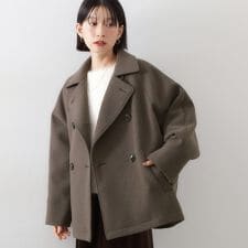 ザ ショップ ティーケー(THE SHOP TK)の柔らかで大人上品 ジャージメルトンPコート