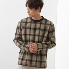 チェックジャカードプルオーバー