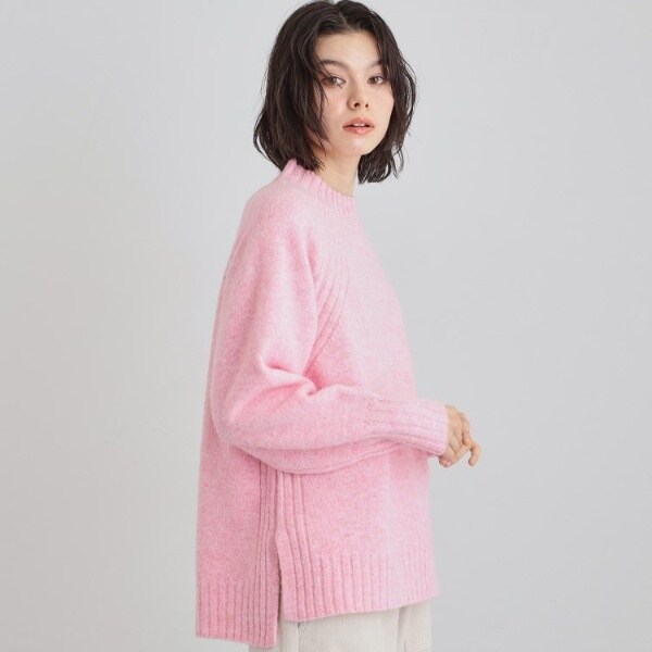 ふんわり柔らかきれい色 ウール混ハイネックニット | ザ ショップ