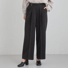 ピンタックワイドパンツ