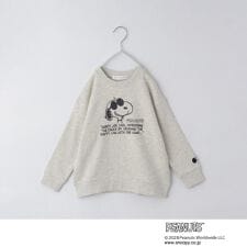 【110-160】Peanutsピーナッツコラボ スヌーピープリントスウェット 親子リンク