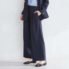 【通勤・セレモニー】CAVIAN 2タックワイドパンツセットアップ可