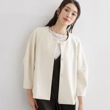 【通勤・セレモニー】ノーカラーダンボールジャケット