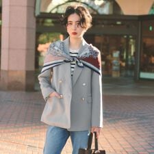 【通勤・セレモニー】CAVIAN 金ボタンダブルブレストジャケット