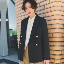 【通勤・セレモニー】CAVIAN 金ボタンダブルブレストジャケット
