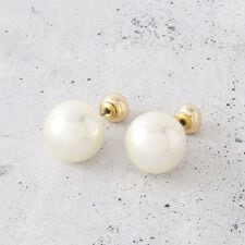 大ぶりパール調キャッチ 2WAYピアス