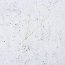 華奢パール調Y字ネックレス