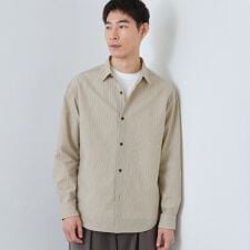 【爽やかで好印象】サッカーストライプシャツ 洗濯機OK