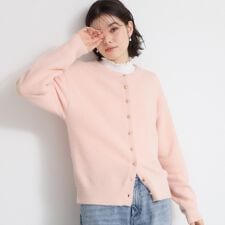 ふわふわミニシャギー クルーネックカーディガン