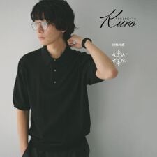 《KURO》半袖ニットポロシャツ 接触冷感