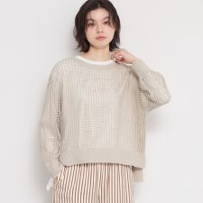 メッシュニットプルオーバー