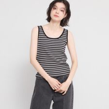 マルチボーダーニットソータンク