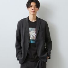 【LINO FINE】リネンライク テーラードジャケット UVカットイージーケア吸水速乾洗濯機OK