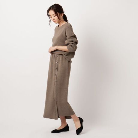 ボタン付きタイトニットスカート セットアップコーデ可 ザ ショップ ティーケー The Shop Tk ファッション通販 マルイウェブチャネル