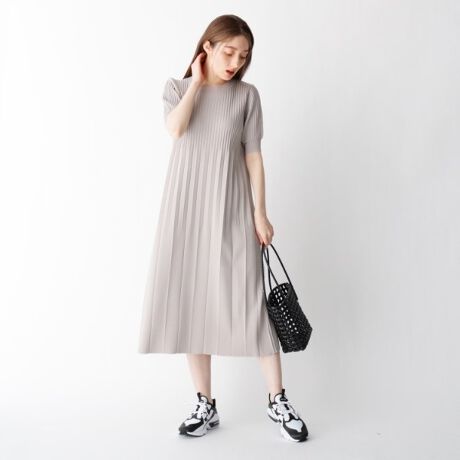 タックプリーツニットワンピース オペークドットクリップ Opaque Clip ファッション通販 マルイウェブチャネル Cb002 485 92 01