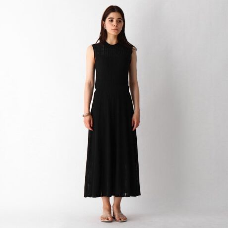 透かしロングニットワンピース オペークドットクリップ Opaque Clip N ファッション通販 マルイウェブチャネル