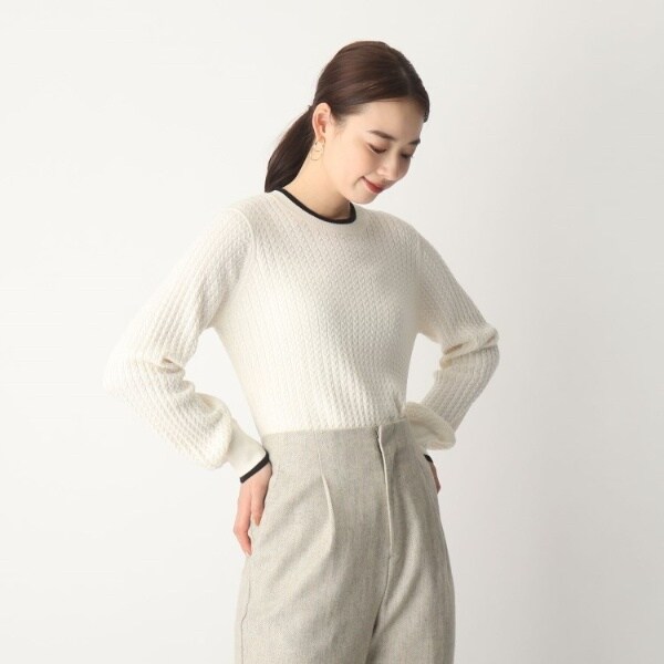 OPAQUE.CLIP ダブルボタンウールコート ホワイト ワールド 公式