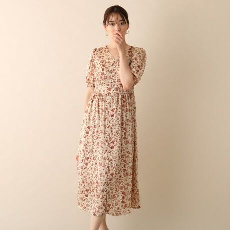 ヴィンテージフラワーワンピース オペークドットクリップ Opaque Clip N ファッション通販 マルイウェブチャネル