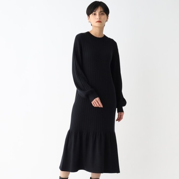 アクリス　AKRIS punto ブラックニットワンピース アクリス AKRIS punto ブラックニットワンピース