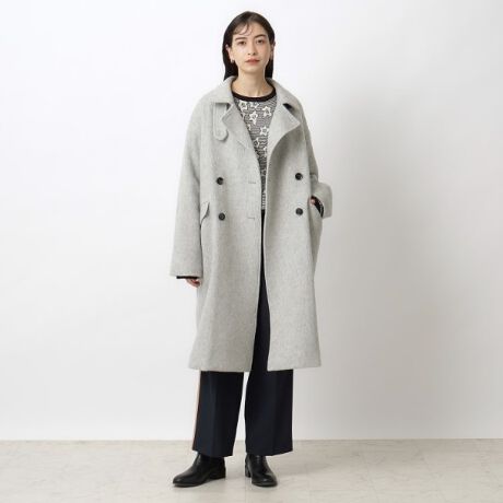 ≪JAPAN FABRIC≫ 2WAYシャギーウールロングコート | オペークドット 