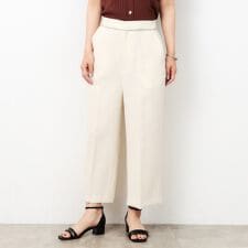パイピングワイドパンツ【洗濯機洗い可】