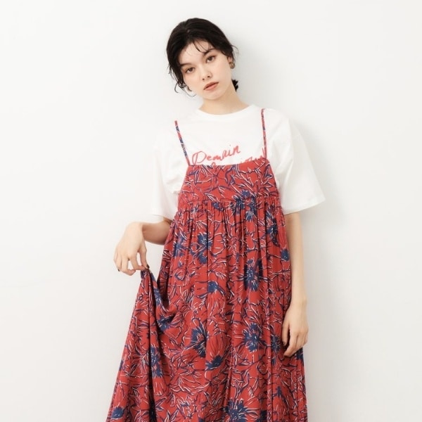 ミントグリーン フラワープリント キャミワンピ any FAM｜フラワープリント キャミ ワンピース | Rakuten