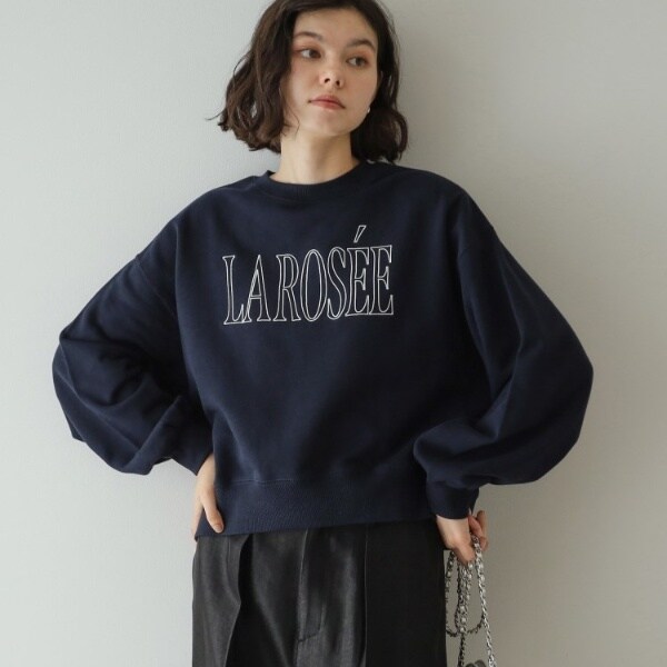 美人百花掲載》ロゴ裏毛ショートトップス【洗濯機洗い可】 | オペーク