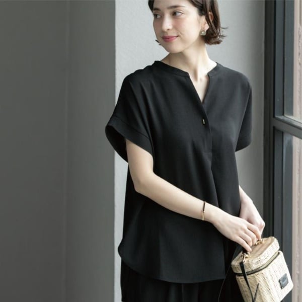 7色展開SS-LLサイズ》ストレッチスキッパーブラウスセットアップ対応