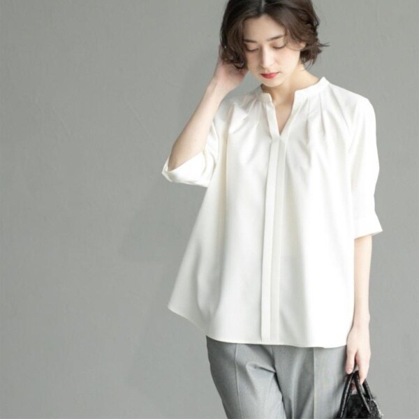 タック襟スッキパーブラウス AZUL BY MOUSSY | タックスキッパーブラウス (シャツ・ブラウス