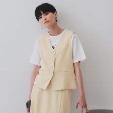 メランジコンパクトジレセットアップ対応可【洗濯機洗い可】