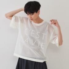 メッシュロゴニット【洗濯機洗い可】