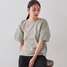 《S-LLサイズ》ランタンスリーブトップス【UV接触冷感洗濯機洗い可】