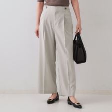ストレッチデザインワイドパンツセットアップ対応可【UV接触冷感洗濯機洗い可抗ピル】