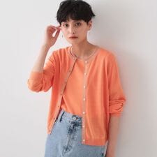 配色ラメニットカーディガンアンサンブル対応【洗濯機洗い可抗ピル】
