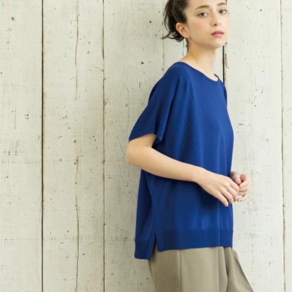 6色展開S-LLサイズ》ドルマンスリーブニット【UV接触冷感洗濯機洗い可