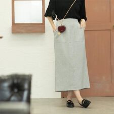 《美人百花掲載》ストレッチリネンライクタイトスカート【洗濯機洗い可】