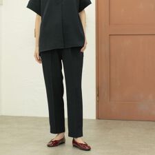 《丈が選べるSS-LLサイズ》美脚ストレッチイージーテーパードパンツセットアップ対応【防シワ洗濯機洗い可