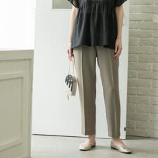 《丈が選べるSS-LLサイズ》美脚ストレッチイージーテーパードパンツセットアップ対応【防シワ洗濯機洗い可