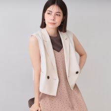 ショートテーラードジレ【接触冷感洗濯機洗い可】