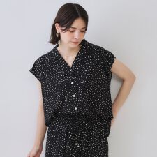 幾何柄プリントシャツセットアップ対応【洗える】