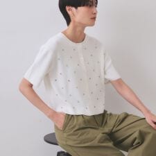 フロントビジューリブニットカーディガン【洗濯機洗い可抗ピル】