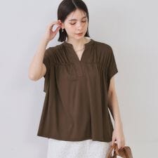 スキッパーフレアカットソー【接触冷感洗濯機洗い可】