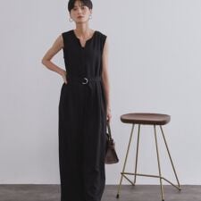 麻混ベルト付きオールインワン【洗濯機洗い可】