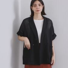 メッシュテーラードジャケット【洗濯機洗い可】