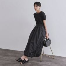 2WAYスピンドル使いドッキングワンピース【洗濯機洗い可】