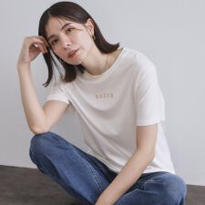 メタリック刺繍ロゴTシャツ【接触冷感洗濯機洗い可】