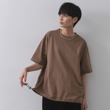 裾ドロストTシャツ【洗濯機洗い可】