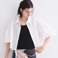 バルーンスリーブシャツ【洗濯機洗い可】