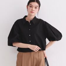 バルーンスリーブシャツ【洗濯機洗い可】