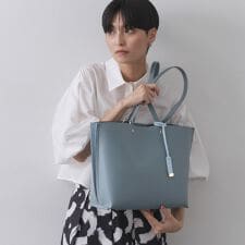 【名品／A4サイズ対応】バイカラースムーストートバッグ
